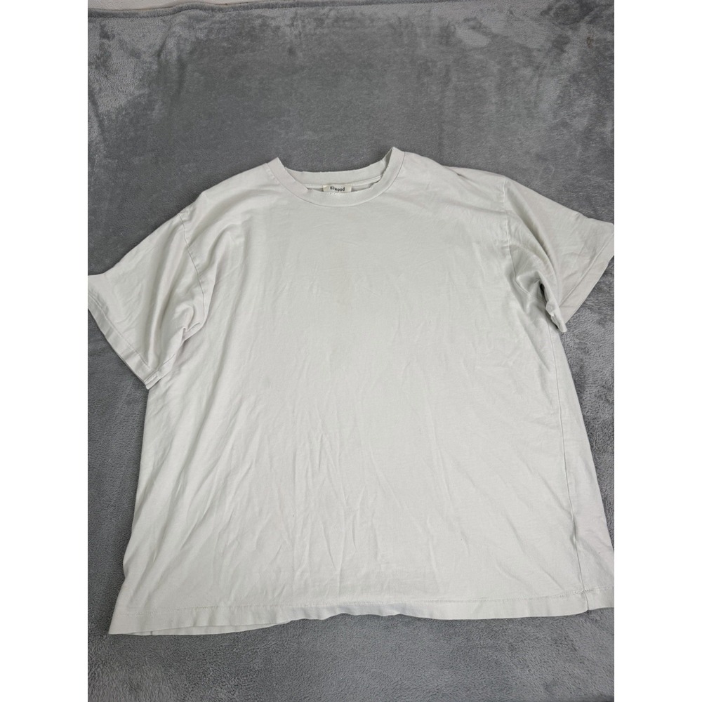 Elwood Short Sleeve T Shirt Men's Size Large Beige Organic Cotton